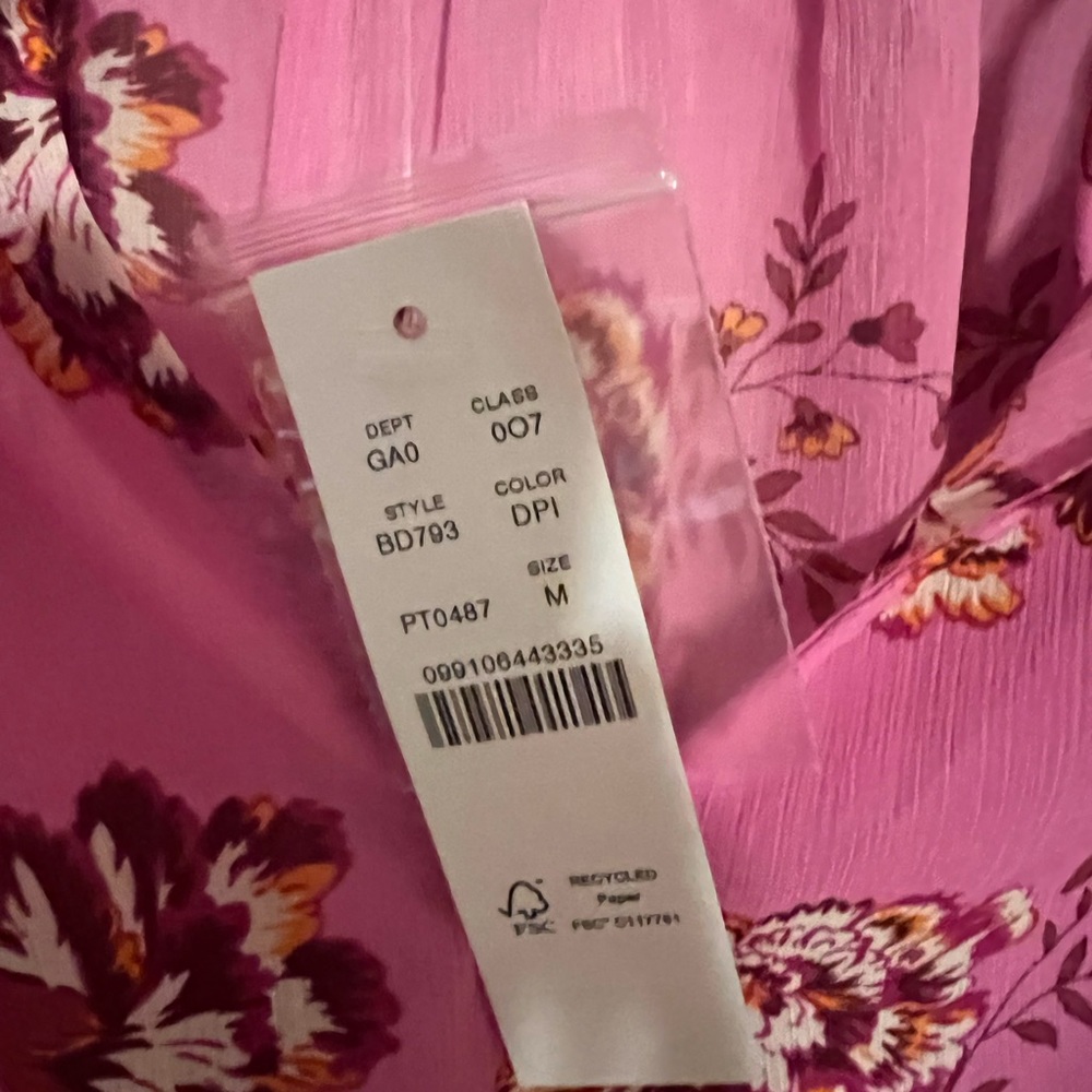 Jcrew pink tie top
